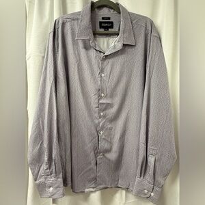 Kenneth Cole Men's Gray Casual Button-Down Shirt Size- XXL